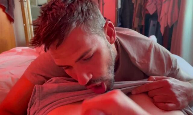 Deep Fellated his rigid-on & pouch good then ate his jism.