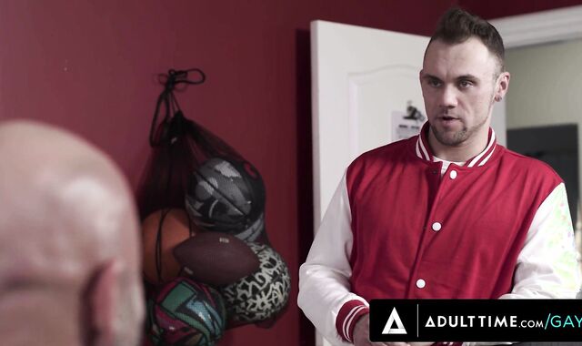 ADULT TIME - DILF Coach Drew Sebastian Smashes Twink Cheerleader And His Jock BF In The Same Day
