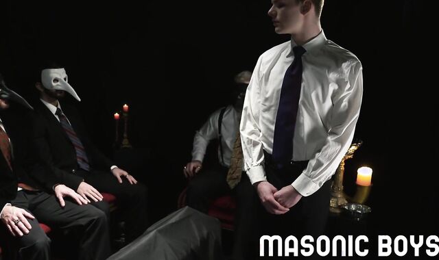 MasonicBoys - 3 suited DILFs use & humid ravage ultra-adorable twunk boy