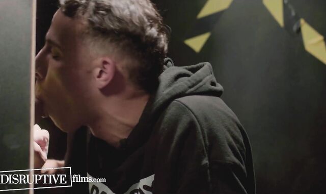 Fuck-A-Thon Pub Janitor Finds Surprise When Cleaning Gloryhole - Des Irez, Mason Lear - DisruptiveFilms