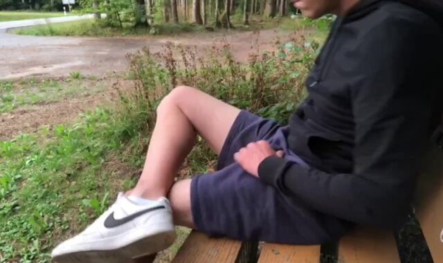 Almost got caught wanking off in public by a cyclist!