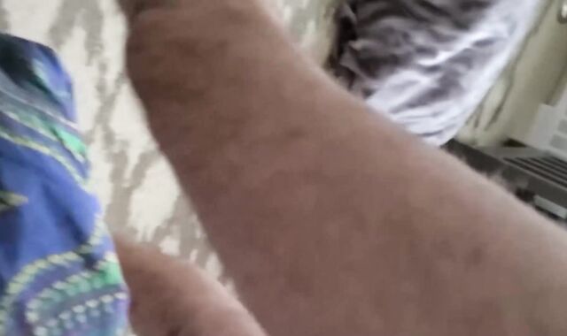 Uncut sans a love glove Inward Jizz Shot- Elder and Young gimp