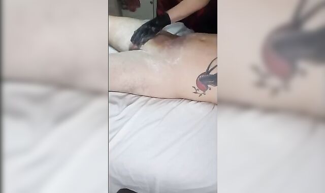 Gay-For-Pay Construction employee Modest Stiffy Waxing Sugaring