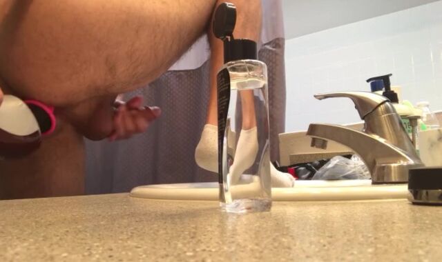 My stepbrother is such a brainy boy. Suction cup silo + Wand = electro-hitachi. Want his flow