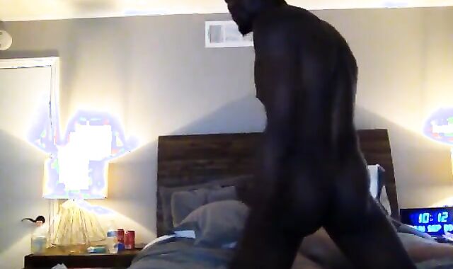 Milky fellow takes the BIG BLACK COCK