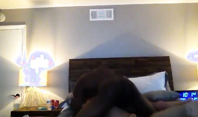 Milky fellow takes the BIG BLACK COCK