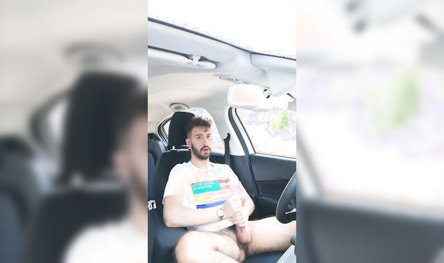 Milking off my ginormous dick in a public truck park