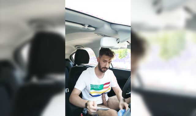 Milking off my ginormous dick in a public truck park