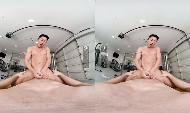 VRB Queer Sans A Rubber orgy desire in the gym with muscle asian Jkab Dale VR Porno