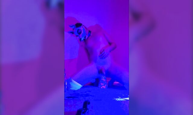 XL bad dragon horse pulverize stick gapes pup fuckslut on penetrate machine