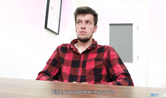 BigStr- After The Conversation, His Future Boss Wants To Watch How Ultra-Adorable His Figure Is & How Fat Is His Wood