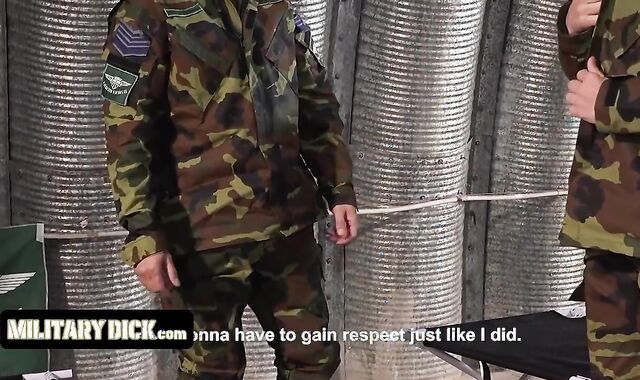 Wild Freak Sergeant Dominates Fit Young Cadet And Pulverizes His Cock-Squeezing Ass Until He Shoots Fat Explosion