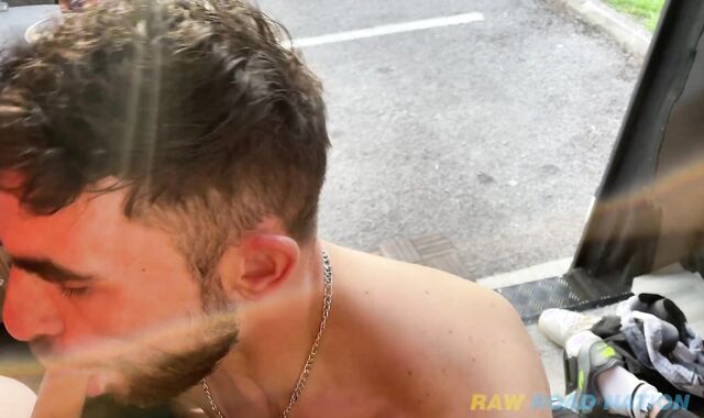 2 BOYFRIENDS WET BREEDING by 2 SLEAZY twunks CAMPER-VAN