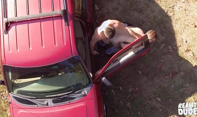 Reality Fellows - Gavin Taylor Comes Out Of The Camper Homo-For-Pay On Aspen's Spear In The Driver Seat