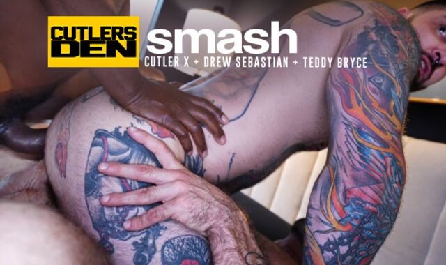 Double Monster pinkish cigar DUAL INTRUSION hard-core bum banging with CutlerX and Drew Sebastian Breeding Grizzly Bryce