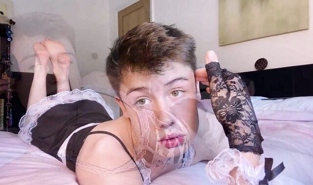 Stellar Twink Maid Tease Torrid Bod and Man Backside