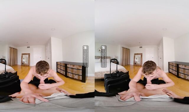 VRB Faggot Protection-Free-For-All hotel escapade with supah-plumbing-red-hot twunk gay Wank Waters VR Porno