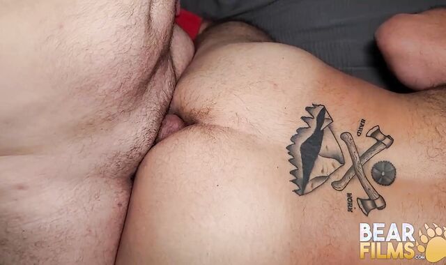 BEARFILMS Fat Furry Guys Adam Jones And Brian Wolf Protection-Free-For-All