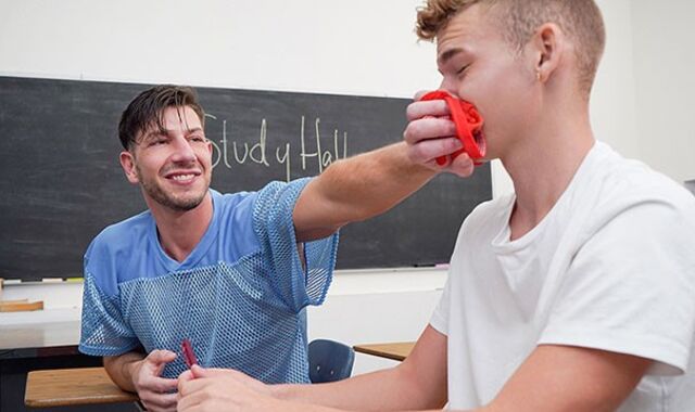 Youngster Man Fap Waters Gets Dominated And Bullied By Athletic Jock Jordan Starr In Class - Hellion Him