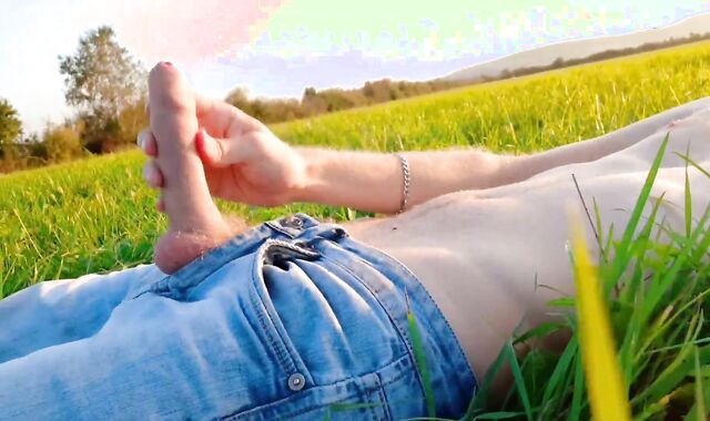 The guy finishes off on a bang stick and drinks his cum