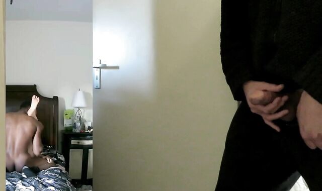step-bro in law caught on secretly observing how hotwife bicurious spouse gets pounded by GIGANTIC EBONY FUCK-STICK grindr meeting w