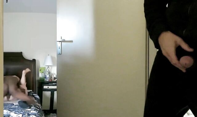 step-bro in law caught on secretly observing how hotwife bicurious spouse gets pounded by GIGANTIC EBONY FUCK-STICK grindr meeting w