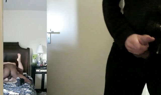 step-bro in law caught on secretly observing how hotwife bicurious spouse gets pounded by GIGANTIC EBONY FUCK-STICK grindr meeting w