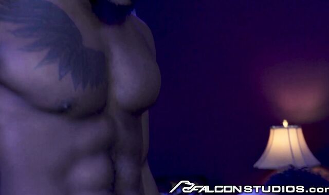 Pizza Delivery Hunk Joins In Black Duo For Three-Way - FalconStudios