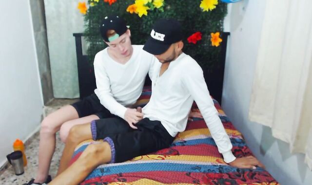 2x1 i tempted my str8 acquaintance & after gym, my buddy