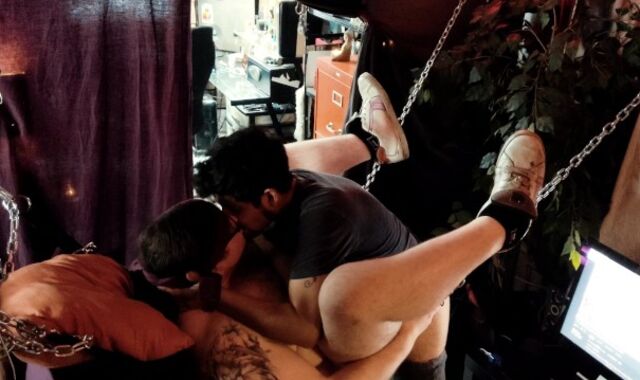 BF Creeps In Mid-Day Snack & Sling Quicky Before Leaving