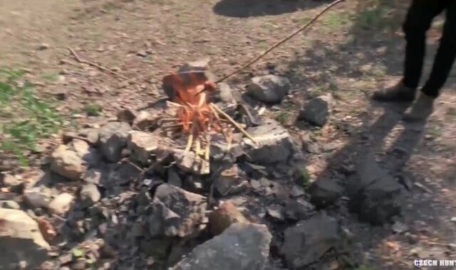 Czech Hunter 563 - Lonely Camper Heads From Cooking A Pink Cigar To Gargling & Railing One In His Tent For