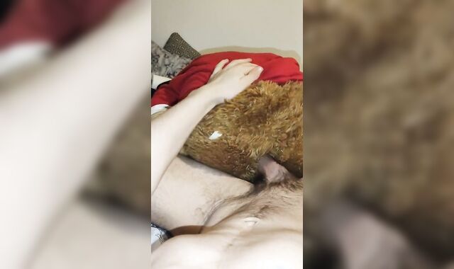 Very naughty man drills his unshaved stud otter up his unshaved caboose while groaning