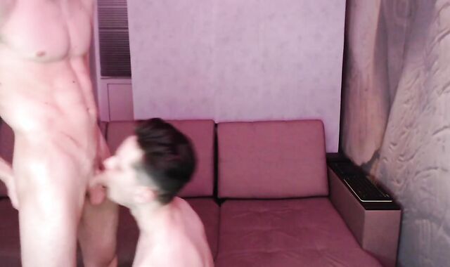 Acquaintance Deep-Mouths And Guzzles A Ample Fuck-Stick