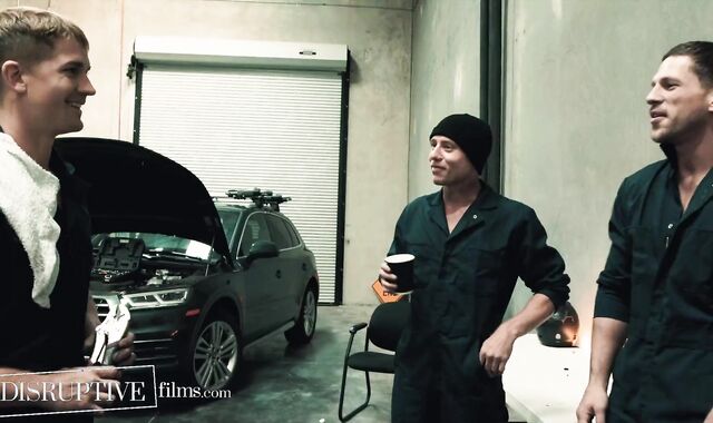 DisruptiveFilms - Mechanic Lures & Tears Up His Closeted Fag Coworker