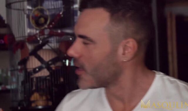 MASQULIN Strung Up Manuel Skye Barebacks Bottom Faggot Ayis Paros