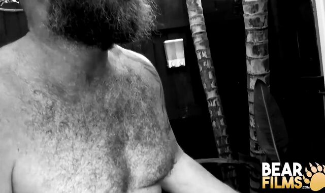 BEARFILMS Wool Frosted Owen Powers Butt Penetrating Plays With Gigantic Fake Dude-Meat Solo