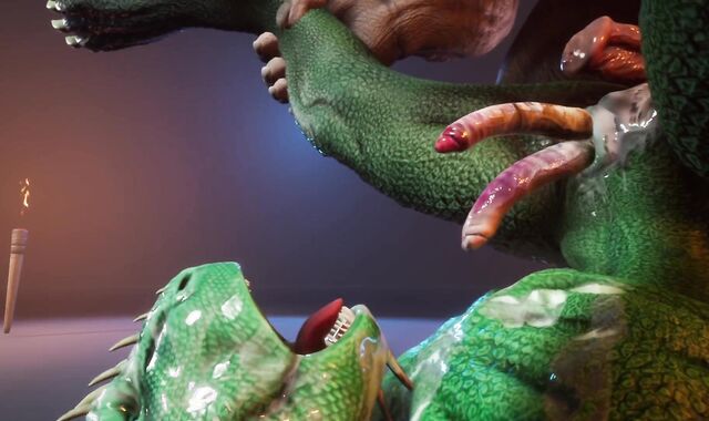 Scalie Reptile (Corbac) Gets Milked by Hefty Cock Rhino (Faggot Hookup) | Crazy Life Wool Coated