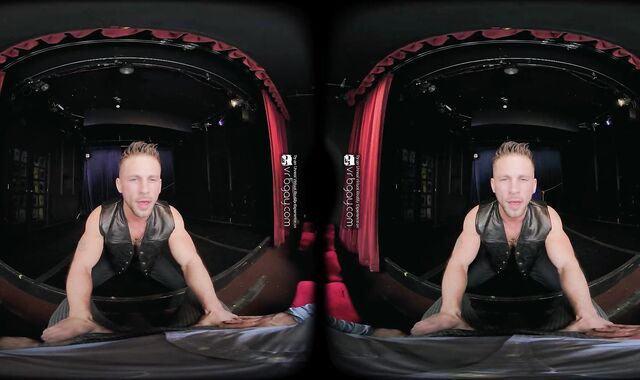 VR Plowers homo porno with Roman Todd muscle striptease VR porn