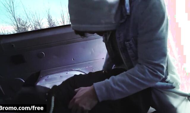 BROMO - Majk Installs A Exclusive Gloryhole On His Van & Tony Puts His Pink Cigar Thru For Him To Deepthroat