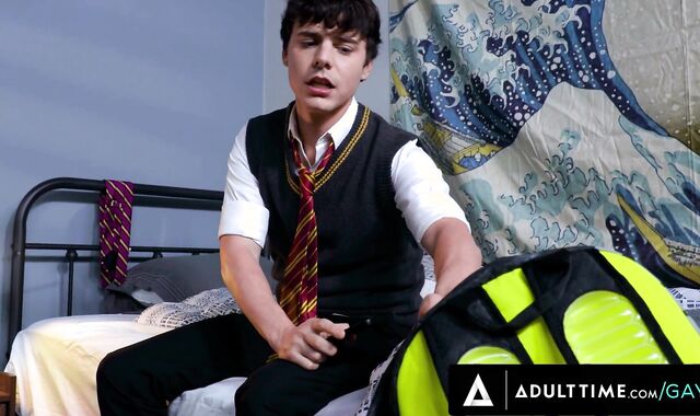 ADULT TIME - lascivious twunk Asher Day Rails His Roomie Harley Xavier's jock After Caught Jerking