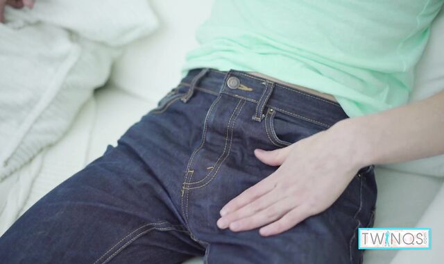 Insatiable Guy Angel Demonstrates Dude-Meat-Squashing Slot And Masturbates Off His Thick Poke-Stick!