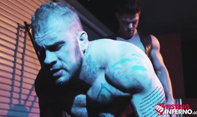 Bulky Fellow Predominated By Leather Clothed Wool Frosted Man - Devin Franco, Davin Heavy - FistingInferno