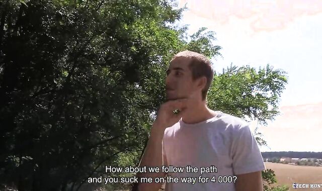 BIGSTR - Desperate Dude Asks A Stranger For Help With his Car But He Wants His dick For Interchange