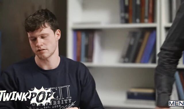 TWINKPOP - Finn Harding Pokes Both His Professor Michael Boston And Troye Dean On The Table