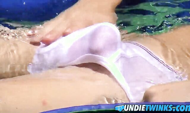 Fledgling youngster Patrick Kennedy drains and blows a load outdoors