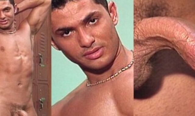 DANNY E.- SMOOTH, SLIM BOXER DISROBES IN LOCKER GUEST ROOM