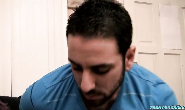 Fur Coated fledgling Dominic spunks all over his burly assets solo