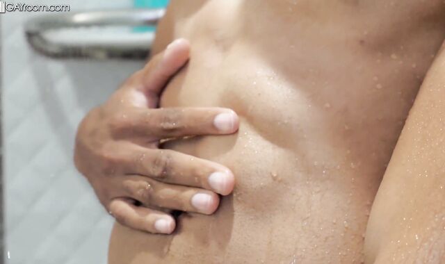 ShowerBait Moist Douche Ravage With 2 Good-Sized Guy Meat Hairy Men