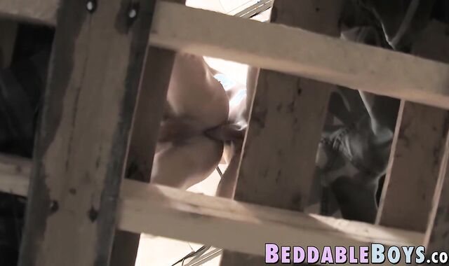 Ash-Blonde Jesse Jacobs spunks while hung Alex Dade breeds him