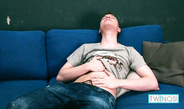 Shaft Thirsty Nubile Ethan Makes Himself Shoot A Sticky Jizz Geyser